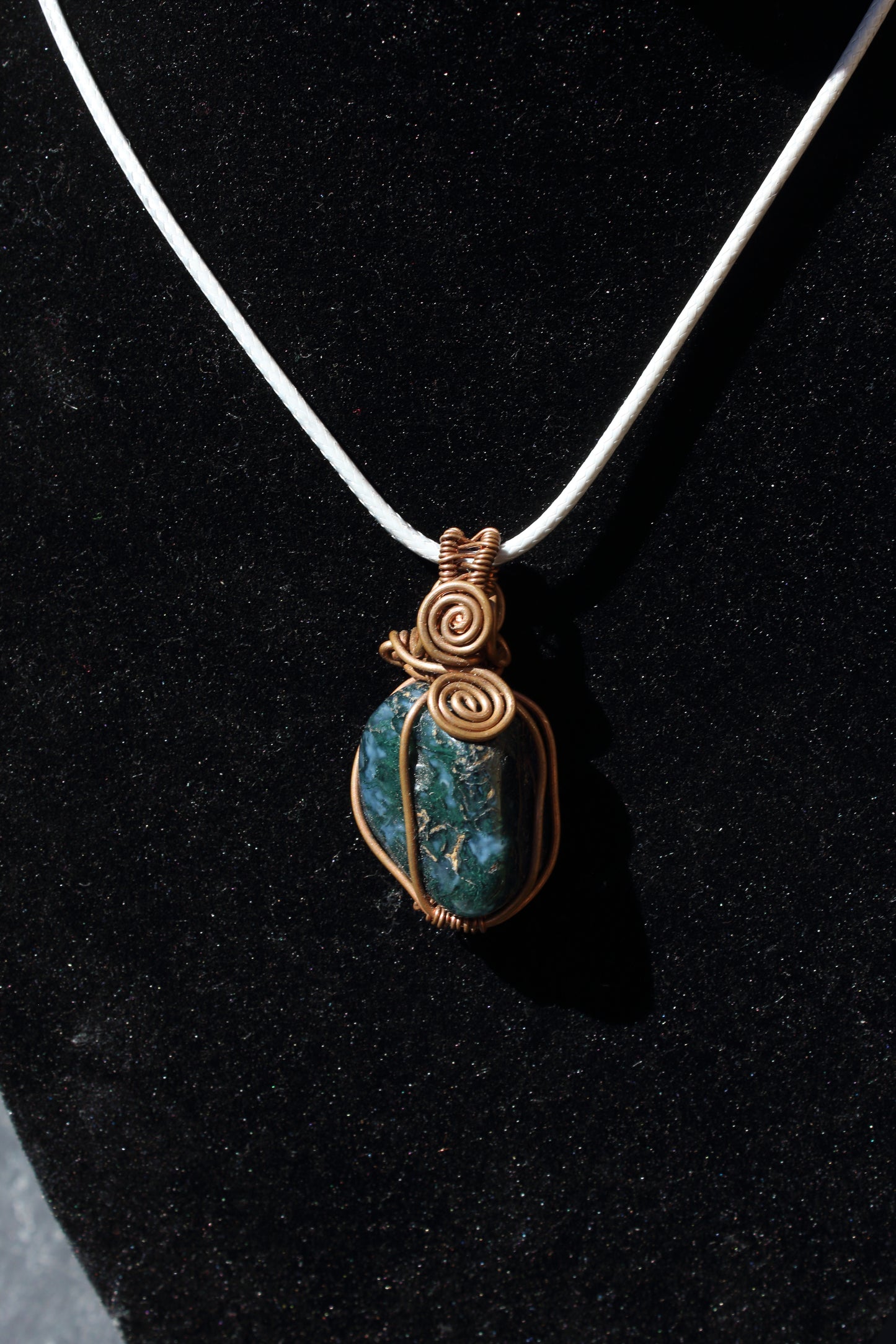 Simple Moss Agate Pendant